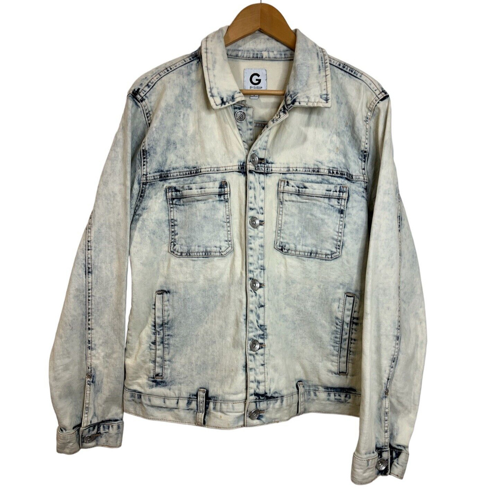 G by Guess Men's Indian Skull Headdress‎ Denim Jacket Medium - Picture 3 of 5